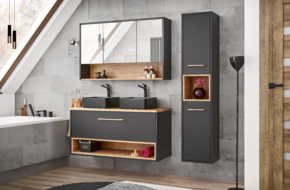 skrinky do kúpeľn borneo cosmos grafit dub artisan